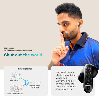 Boult Audio Z20 Truly Wireless in Ear Earbuds with 51H Playtime, Zen™ Clear Calling ENC Mic, Made in India, Low Latency Gaming, Rich Bass Drivers, IPX5, Voice Assistant, Bluetooth 5.3 Ear Buds (Black)