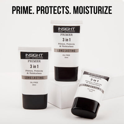 Insight Cosmetics 3 in 1 Primer for Face Makeup | Hydrating, Lightweight & Long- Lasting | All Skin Types | Oil-Free | Minimises Pores | Toxic & Cruelty Free | 30ml