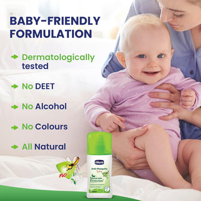 4x Chicco Anti-Mosquito Spray - 100 ML each - Pack of 4