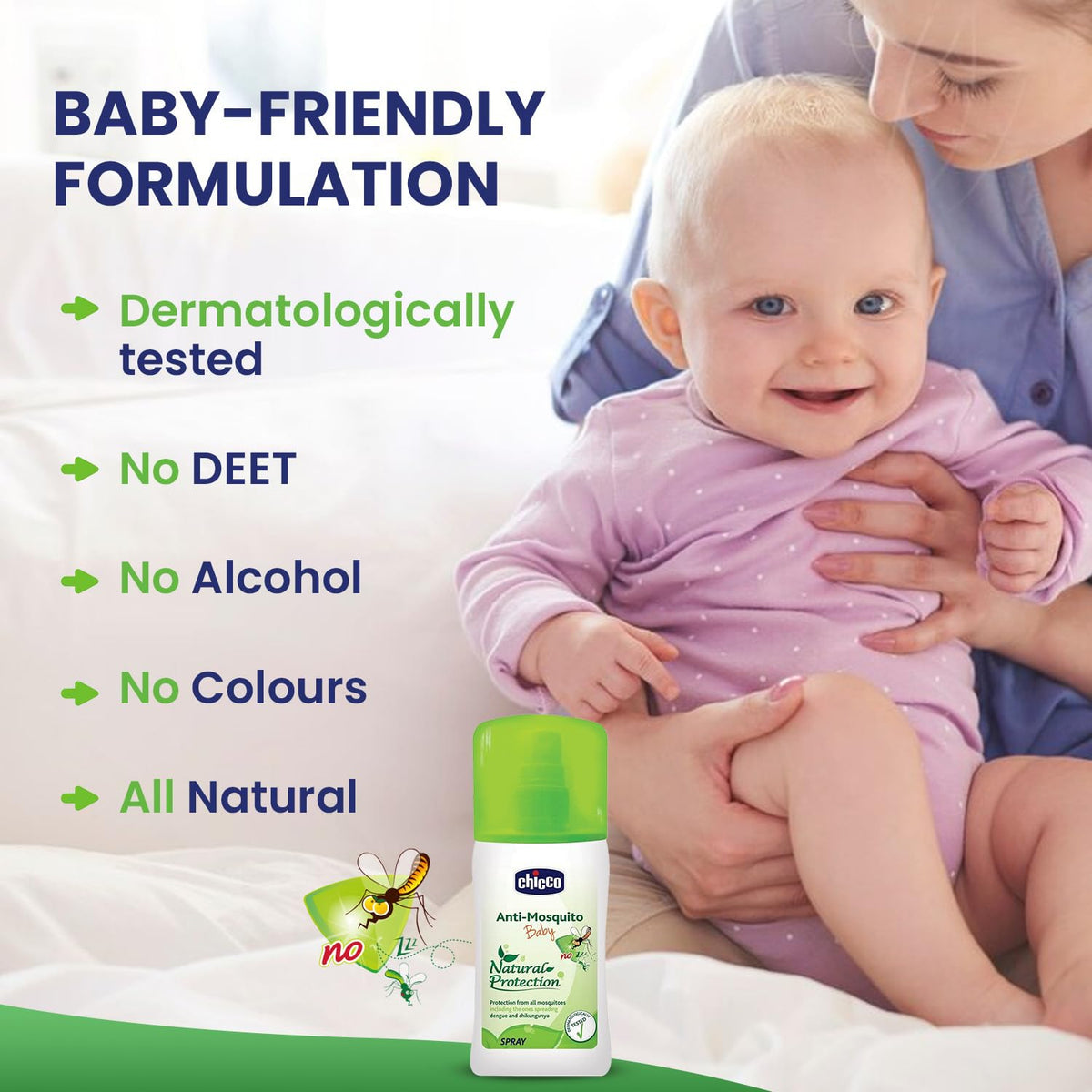 4x Chicco Anti-Mosquito Spray - 100 ML each - Pack of 4