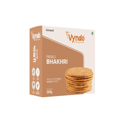 Vyndo Farali Bhakhri - Pack of 4 (200 gm each) | Millet Snacks | Healthy Snacks | Gluten free | No wheat | Fasting Snack