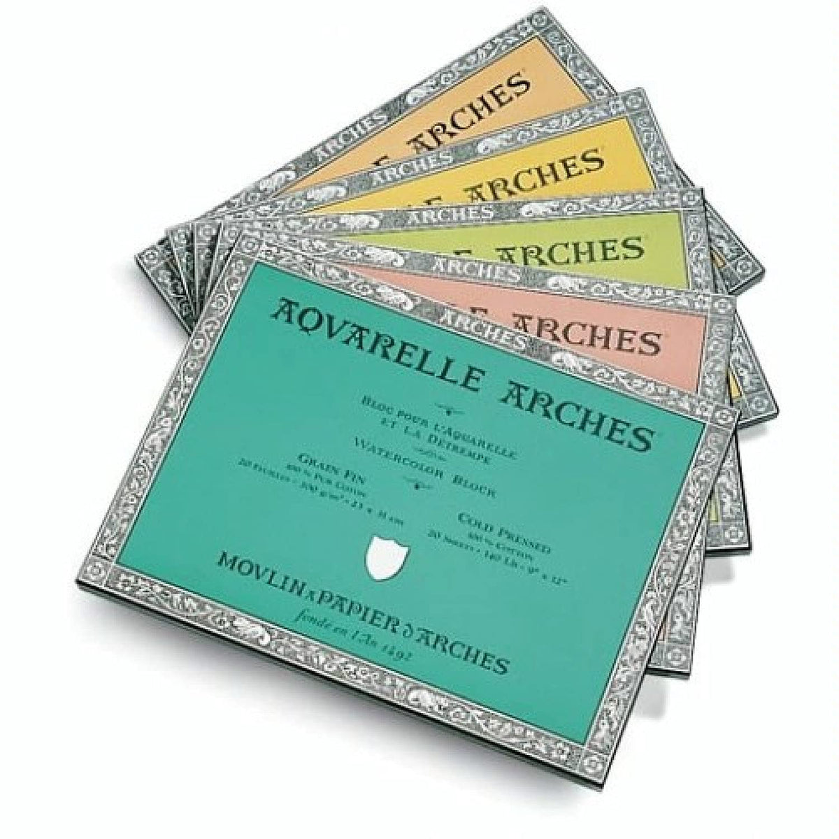 Arches Watercolour 300 GSM Hot Pressed Natural White 28 x 36 cm Paper Blocks, 20 Sheets