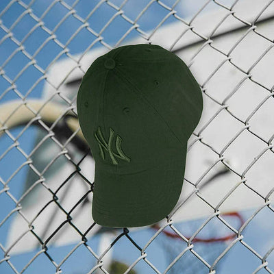 Cap for Men Women Topi Unisex Head Branded Boy's Girl's Caps Adjustable Strap Summer Sports Cricket Gym Dance Cotton Free Size Woolen Fashion Baseball Hip hop Helmet Winter Snapback (Green)
