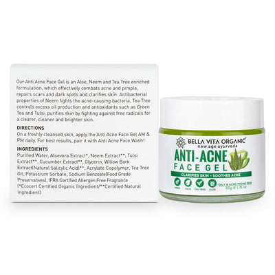 Bella Vita Organic Anti Acne Face Gel Creme