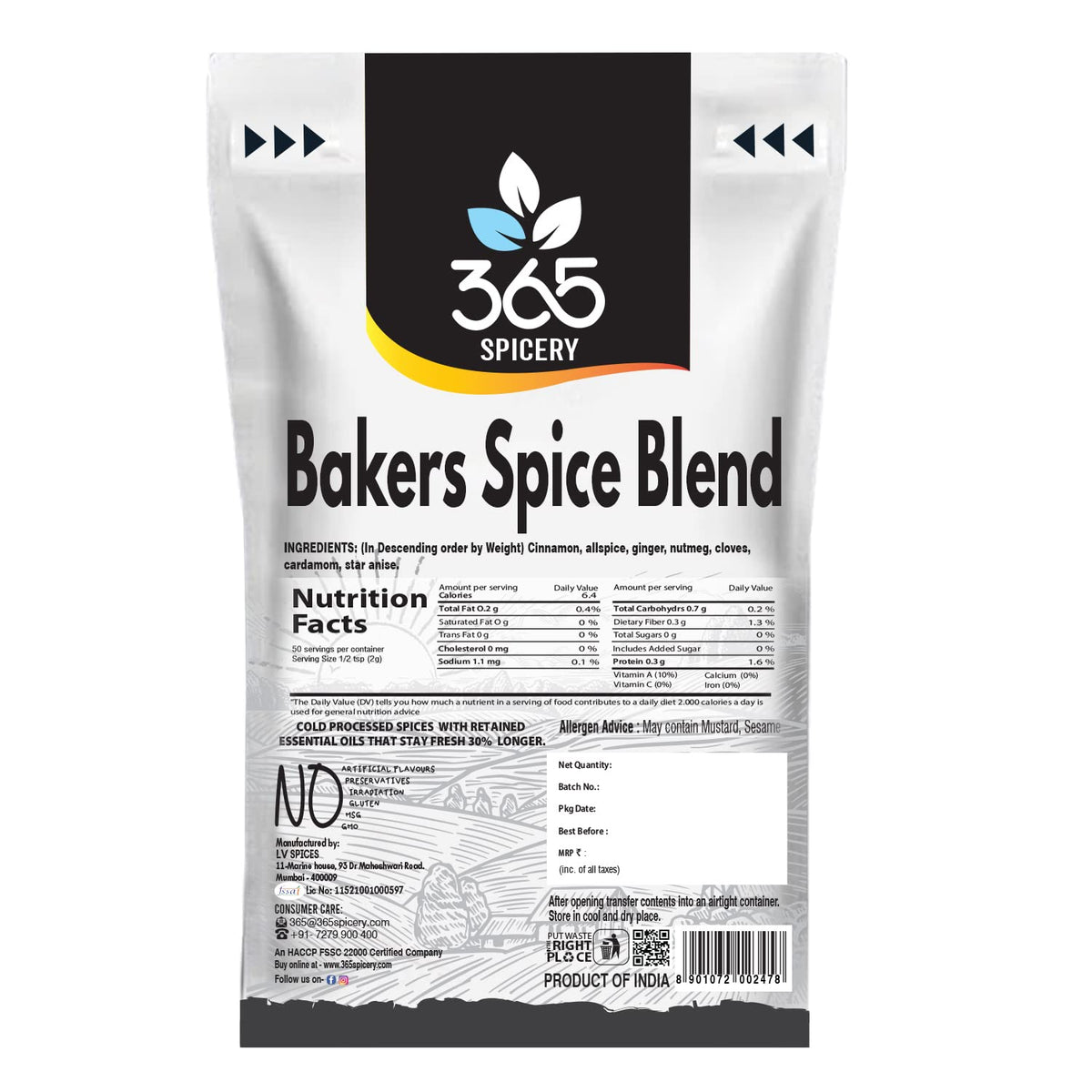 365 SPICERY Baker's Spice Blend - 100 gm