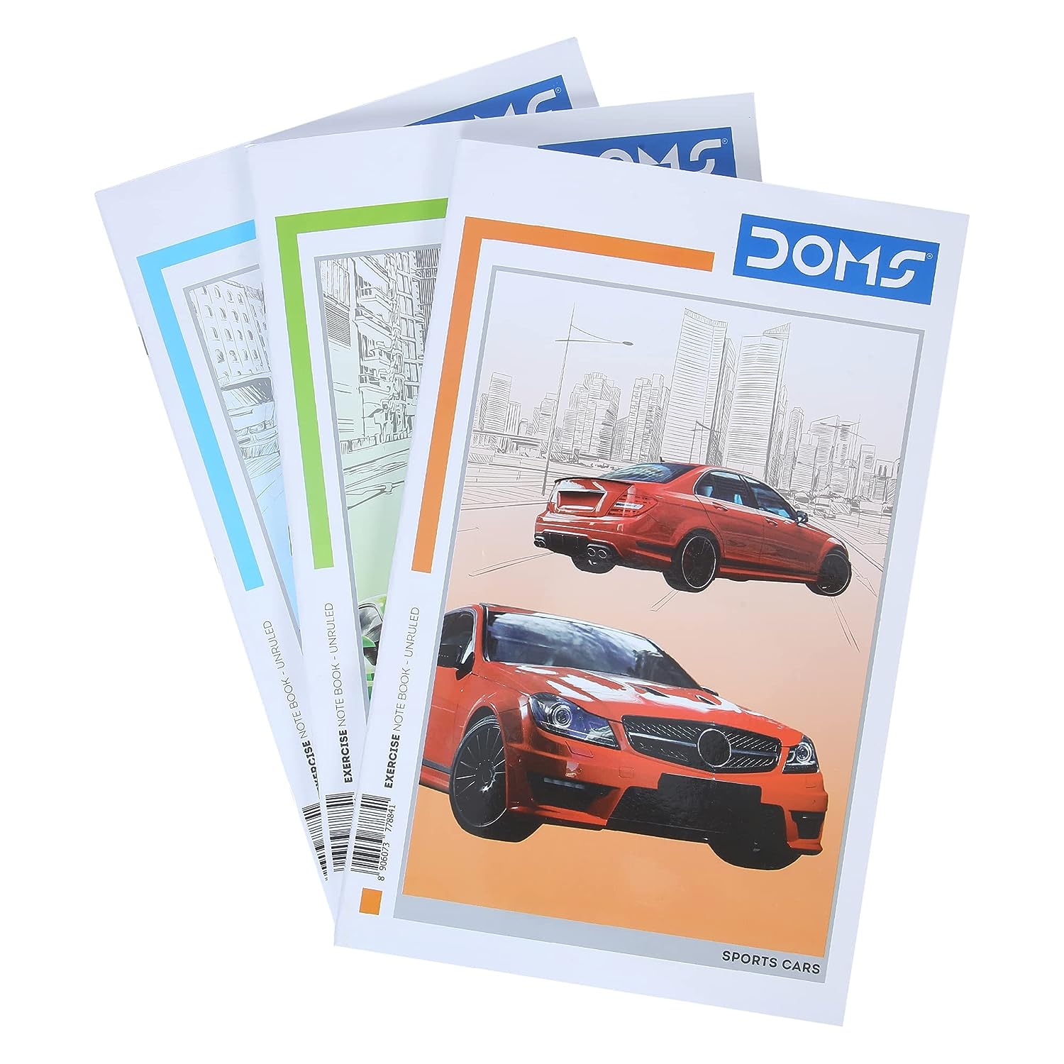Doms Sports Cars Series Notebook - Unruled