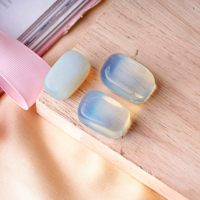 9Dzine Opalite Crystal Stone 100 Gm Natural Raw Tumble Stones Opalite Tumbled Gemstone Pebble for Reiki Healing Vastu Correction Aquarium Stones Crystal at Home Décor