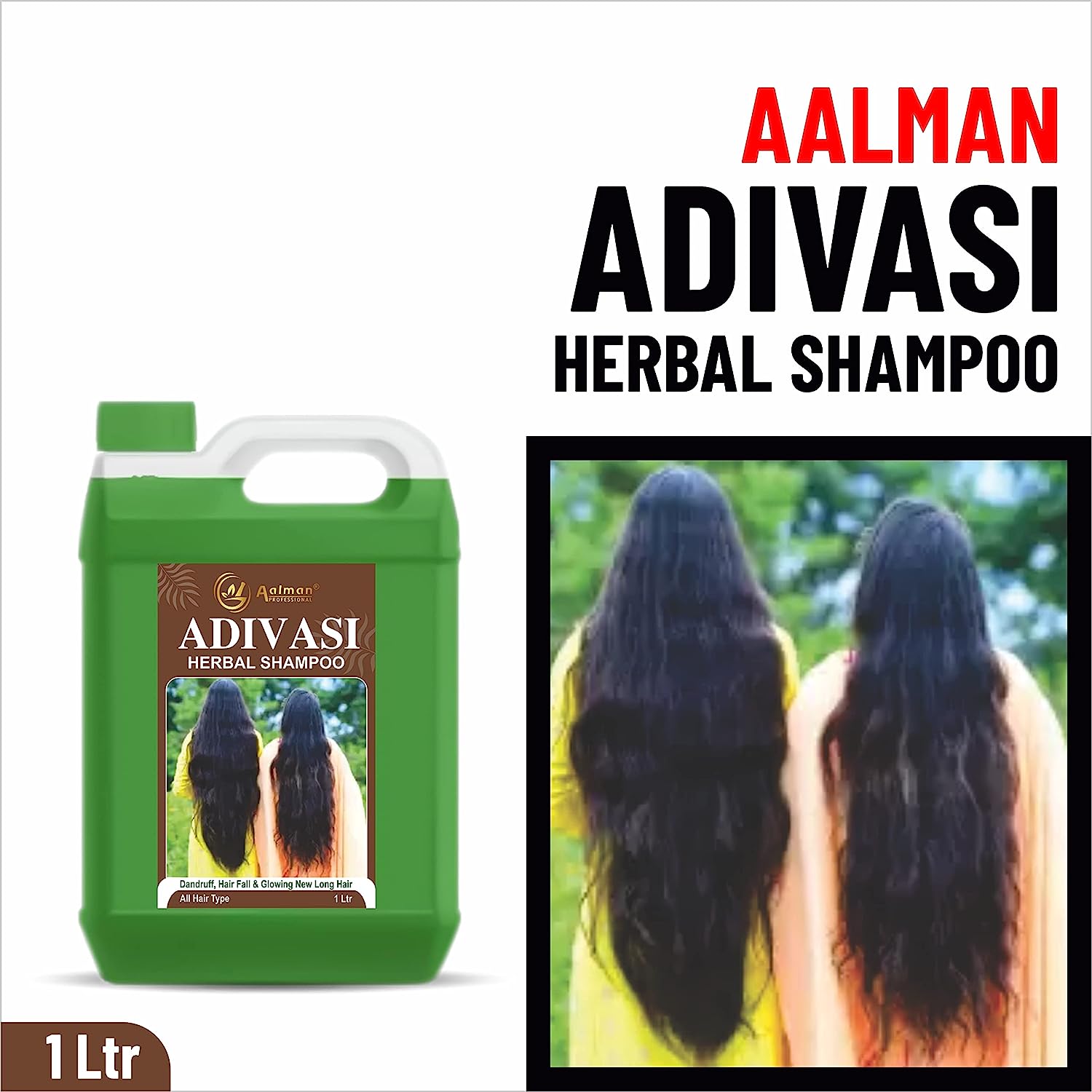 Adivasi Herbal Natural Shampoo - 1L (1000ml)