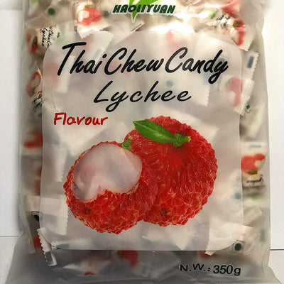 3x Haoliyuan Thai Chew Lychee Flavour Candy - 350g each - 300pcs total - Pack of 3