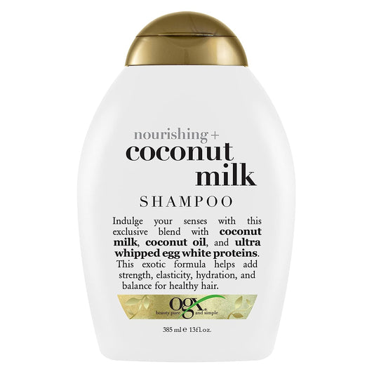 2x OGX Nourishing + Coconut Milk Nourishing Moisturizing Shampoo - Pack of 2 - (385ml each)
