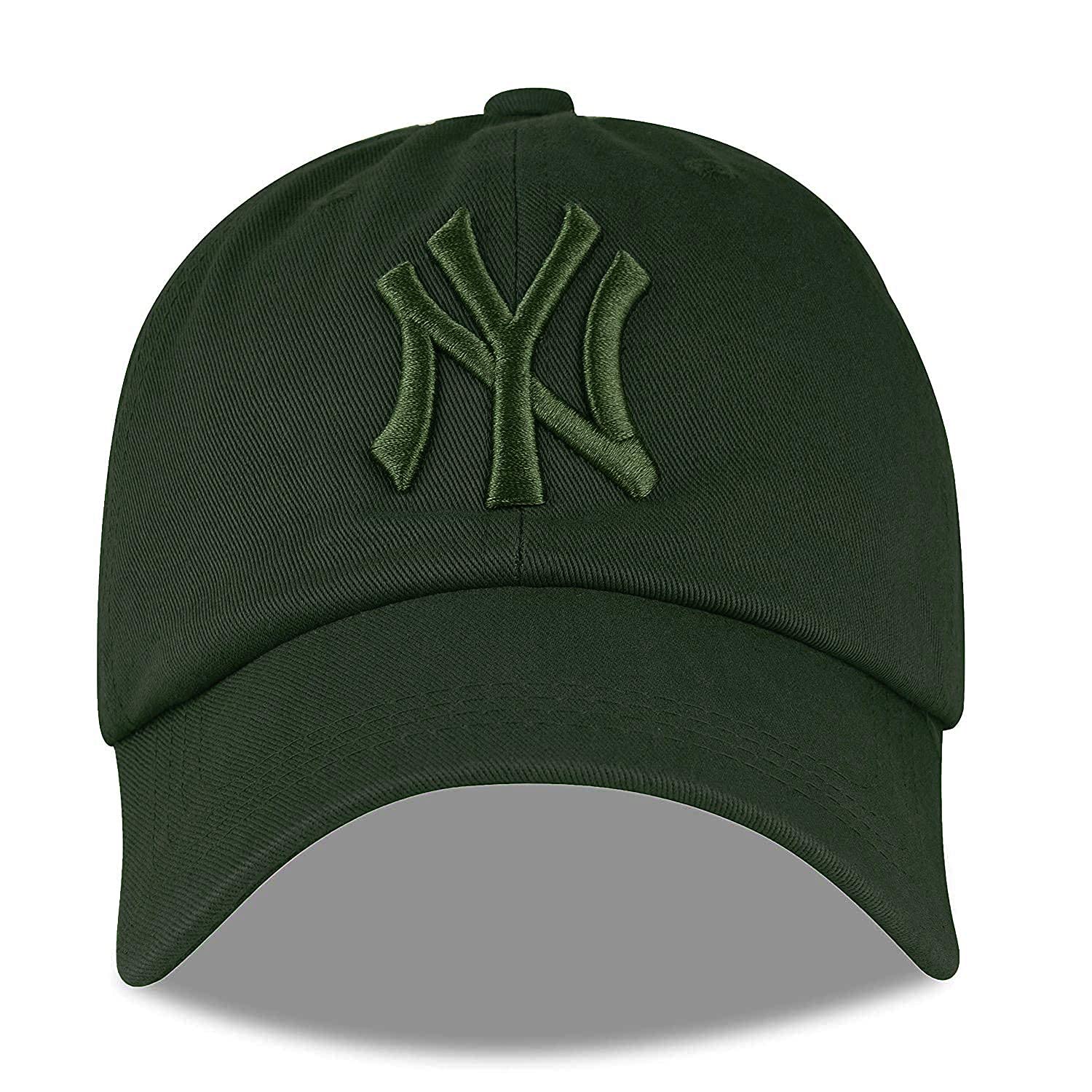 Cap for Men Women Topi Unisex Head Branded Boy's Girl's Caps Adjustable Strap Summer Sports Cricket Gym Dance Cotton Free Size Woolen Fashion Baseball Hip hop Helmet Winter Snapback (Green)