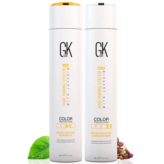 GK Hair Global Keratin Moisturizing Shampoo And Conditioner 300ml For Color Protection Dry Frizzy Damage Hair Repair - Sulfate And Paraben Free