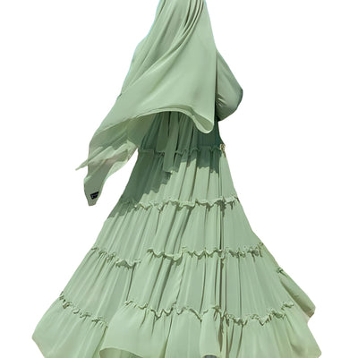 5 Chun Pista Green Burqa For women & Girls