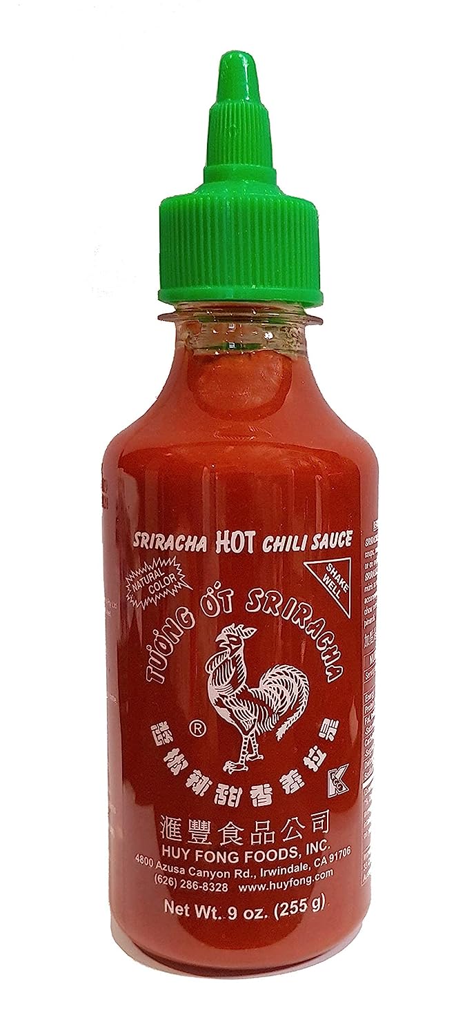 4x Huy Fong Sriracha Hot Chili Sauce, Pack of 4 - 255g each