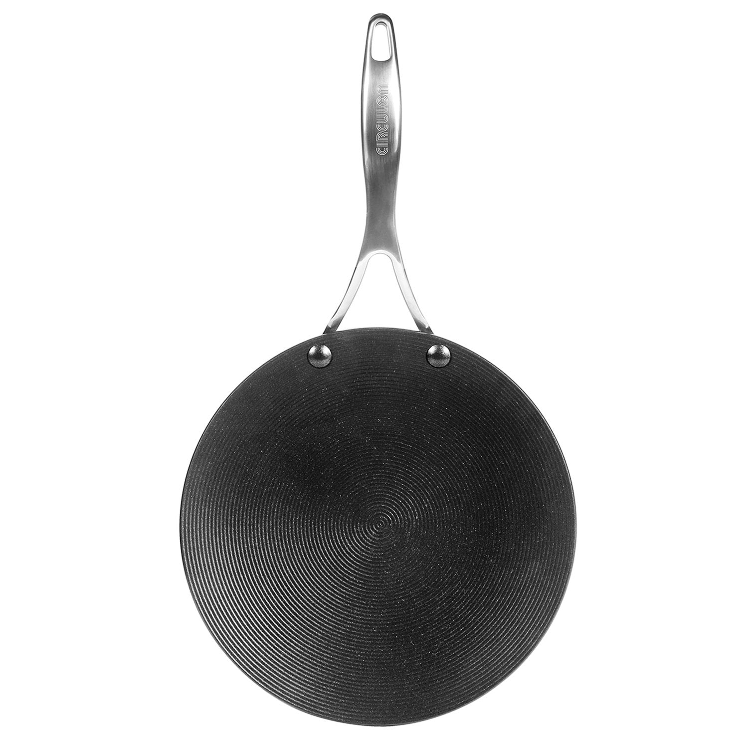 Circulon Hard Anodised Non Stick Aluminium Roti Tawa with Stainless Steel Handle | Chapati Tawa | Nonstick Dosa Tawa | Tawa Pan Big Size | Tawa Induction Base, 26 cm, Black