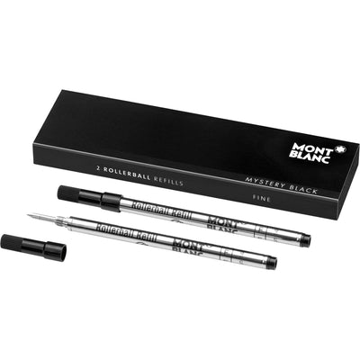 Mont Blanc Rollerball Refill, Fine, 2X1, Mystery Black (105162)