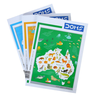 Doms Continents Wildlife Series Notebook - A4 - Single Line