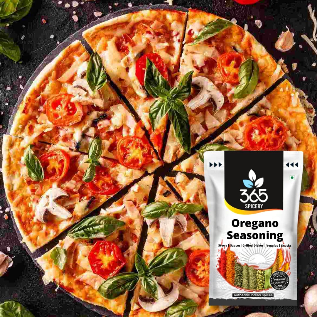 365 SPICERY Oregano Seasoning | Premium Blend of Oregano, Black Pepper, Chilli, Basil, and Garlic - 200 gm
