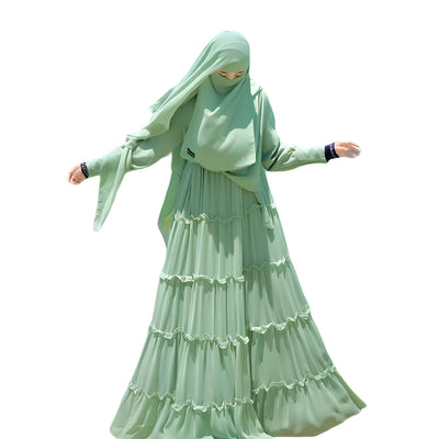5 Chun Pista Green Burqa For women & Girls