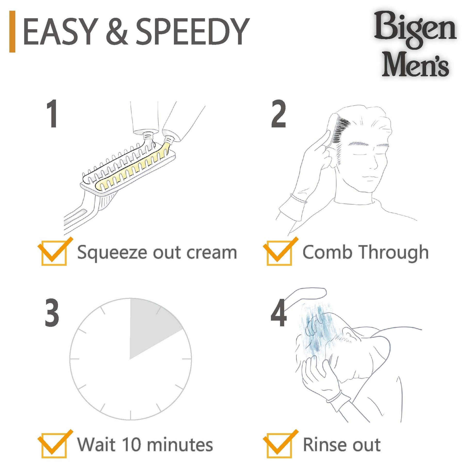 Bigen Men's Speedy Color, Hair Color, 80g - Brown Black 102 (Pack of 1)