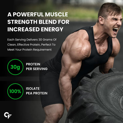 Carbamide Forte Pea Protein Isolate 30g per serving | Plant based Protein Powder Isolate with 4.8g BCAA | 100% Pure Unflavoured Plant Pea Protein Powder - 500g