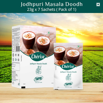 Cherise Tapri Premium Jodhpuri Masala Doodh, Instant Milk Premix (23 g x 7 Sachets)