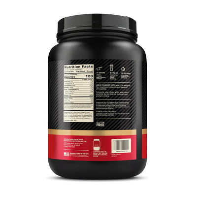 Optimum Nutrition (ON) Gold Standard 100% Whey 908 g, (Double Rich Chocolate) Protein Powder for Muscle Support & Recovery, Vegetarian - Primary Source Whey Isolate