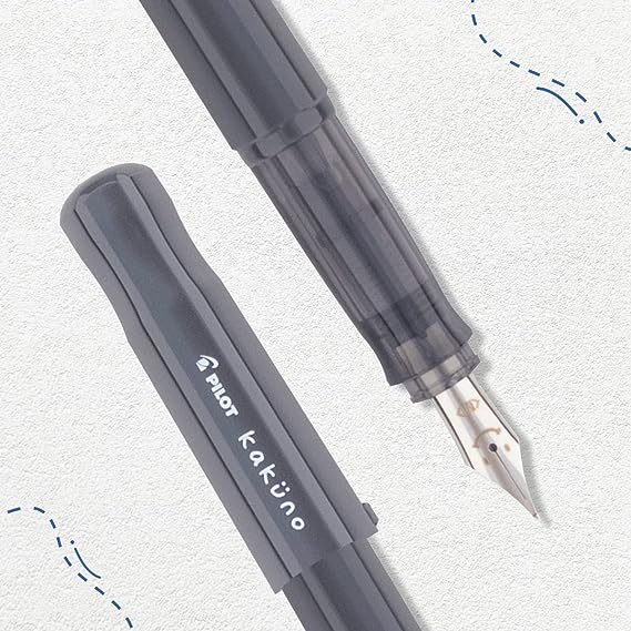 Pilot Kakuno Fountain Pen (Body - Grey)