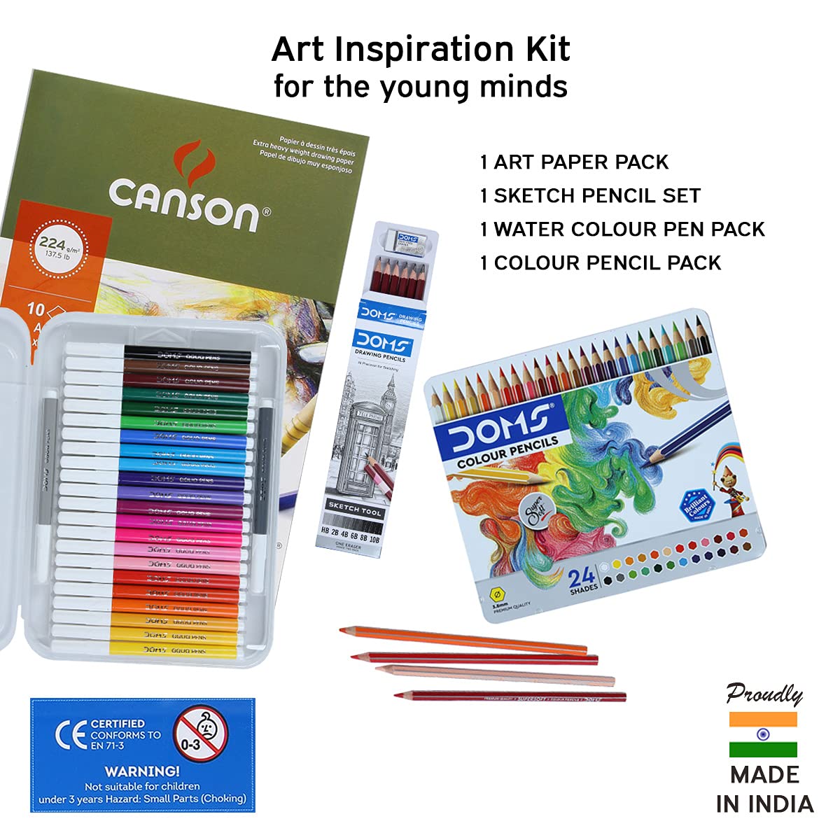 DOMS Art Inspiration Series Colour Cruise Art Kit, Multicolour (Model: DM8412)