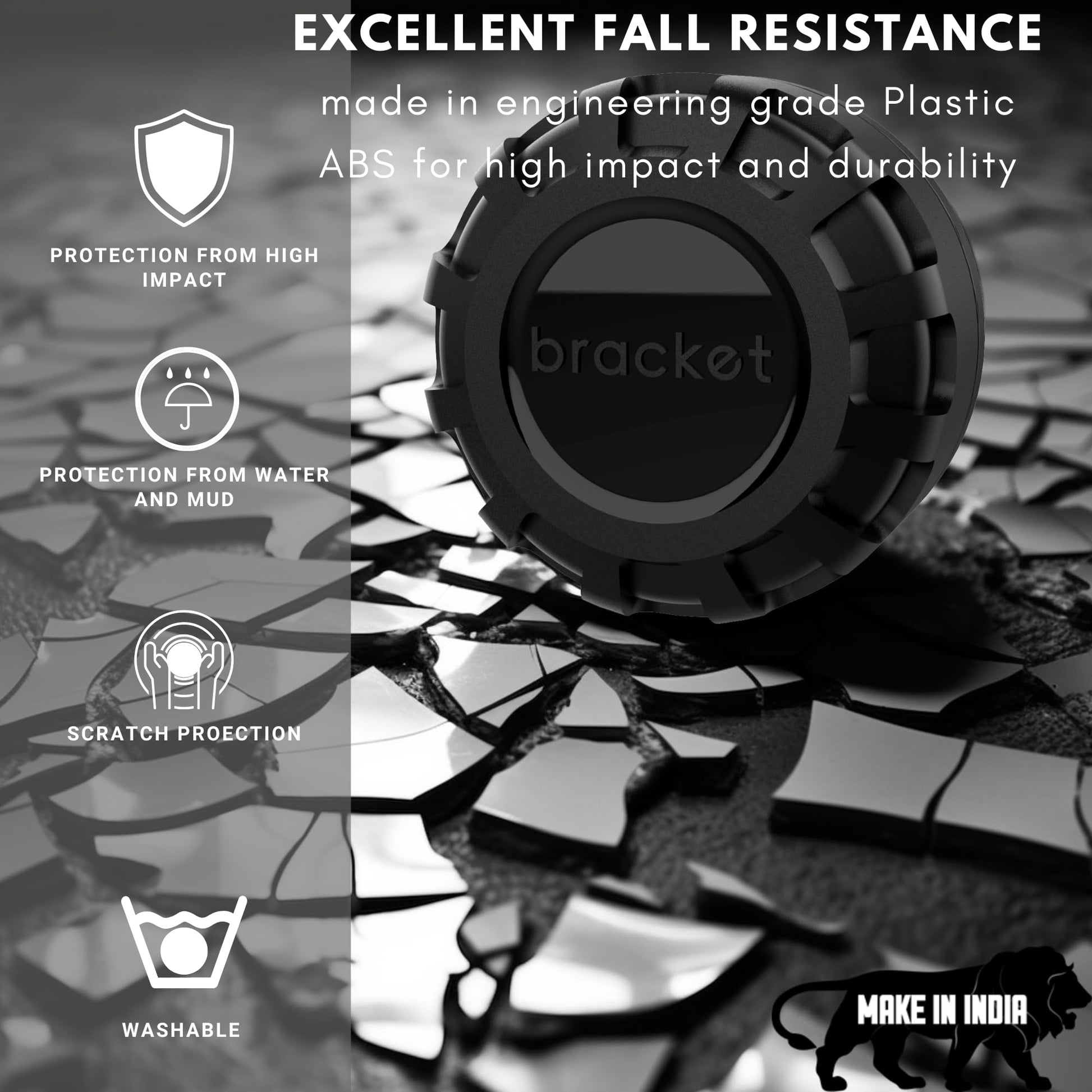 (2-Pack) Airtag Hard ABS Case, IPX8 Waterproof, Dust & Scratch Resistance, Rugged Strong & Sturdy AirTag case, Adhesive Stick-on Mount case (1N) & Magnetic Mount case (1N) [AirTag NOT Included]