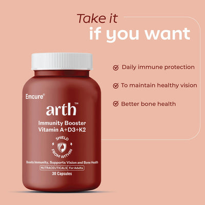 Arth Multivitamin Supplement With Vitamins A, D3 & K2 Capsules