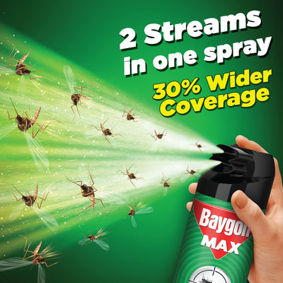 Baygon Mosquito & Fly Killer Spray- 400 ml, Green