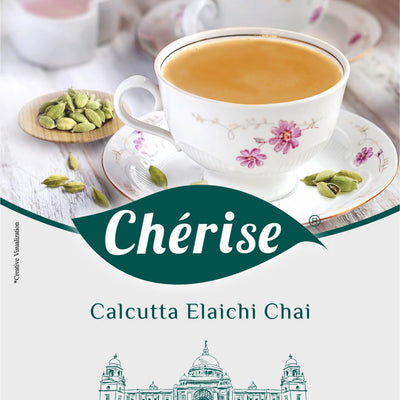 Cherise Tapri Premium Calcutta Elaichi Chai, Instant Tea Premix (23 g x 7 Sachets)