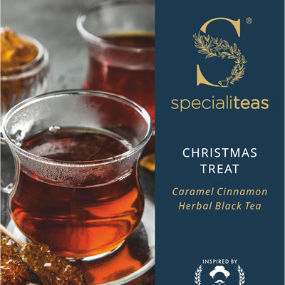 Cherise Specialiteas Christmas Treat Caramel Cinnamon Herbal Black Tea (2 g x 25 Pyramid Tea Bags)
