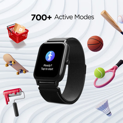 boAt Xtend Pro Smart Watch with Advanced Dedicated Bluetooth Calling Chip, Coins,Dial Pad, 1.78 AMOLED Display,ASAP (Fast) Charge,700+ Active Modes,Health Ecosystem(Metal Black)