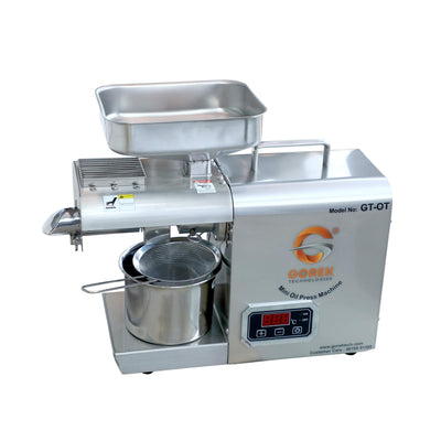 Gorek Technologies Gt-Ot 600 Watts Oil Press/Maker Machine With Simplified Digital Temperature Controller, Silver
