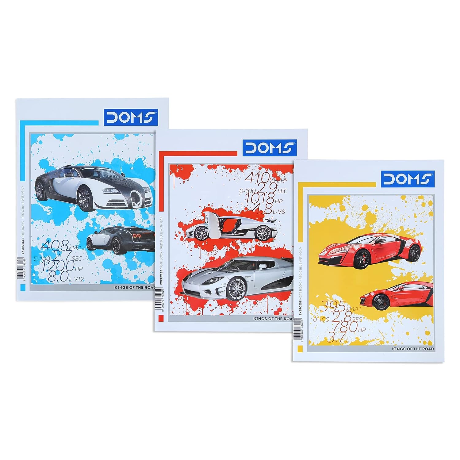 Doms Kings Of The Road Series Notebook -  Red & Blue With Gap
