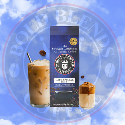 Bold Blends Cafe Special Blend 400g Instant Coffee Powder | Strongest Caffeinated | (200g*2) Bag | Medium Roast | Premium Blend of Arabica & Robusta to Energize Yourself
