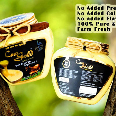 CowGold Desi Cow A2 Ghee (Sahiwal & Rathi Cow) Bilona Method 1 liter