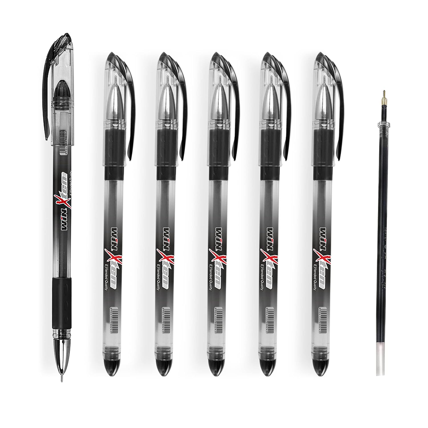 Win X-10 Ball Pen Black - 6Pcs Pouch + 1Refill Per Pack