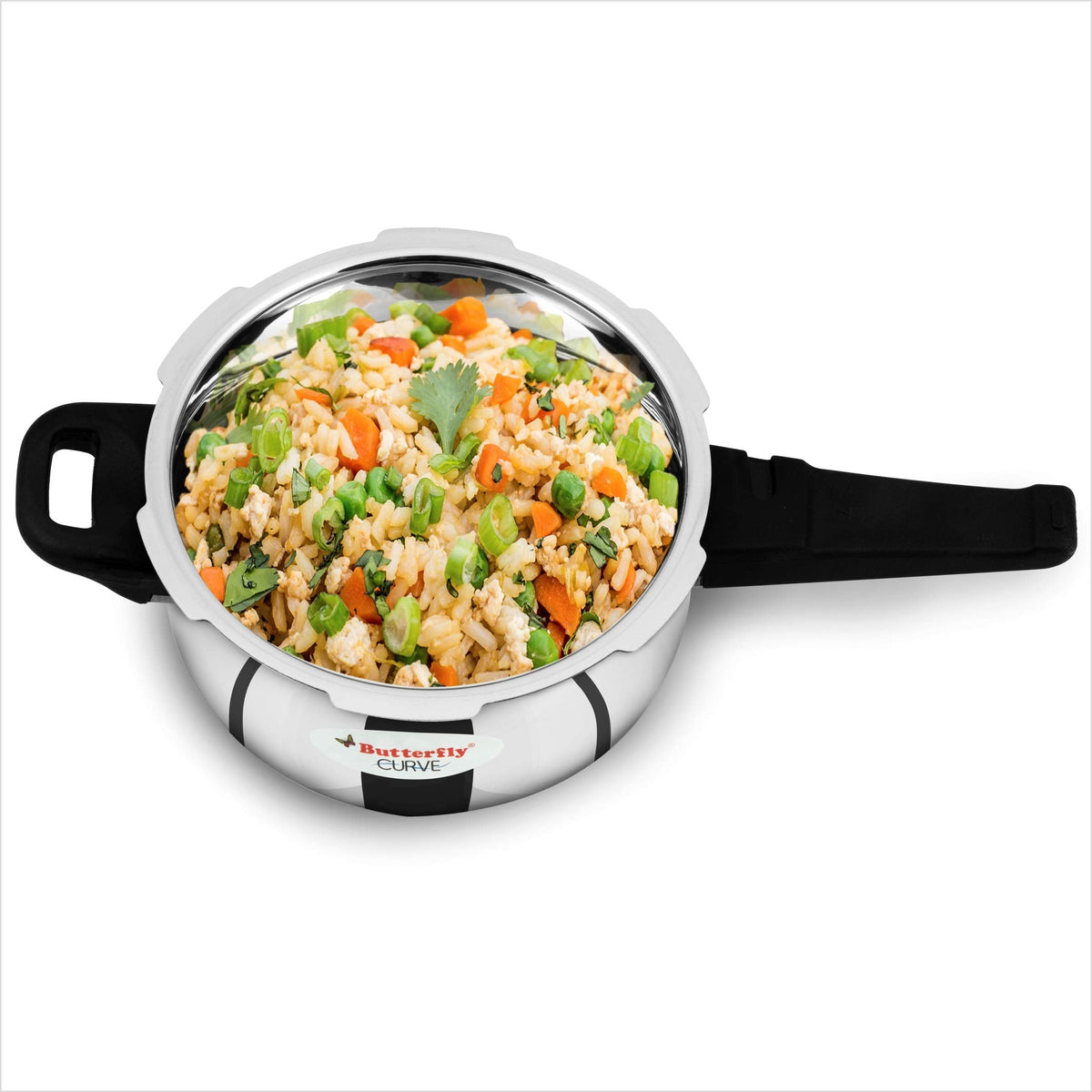 Butterfly Curve Stainless Steel Pressure Cooker, 3 Litre (Indian Plug)