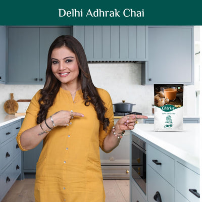 Cherise Tapri Premium Delhi Adhrak Chai, Instant Tea Premix (23 g x 7 Sachets)