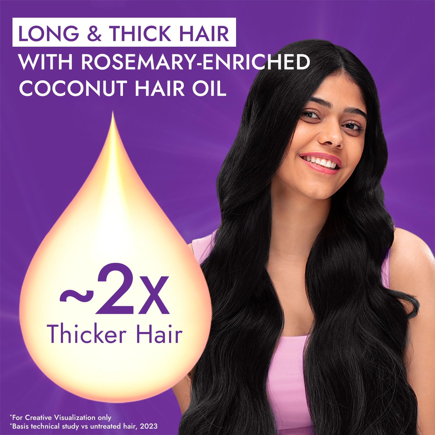 Parachute Advansed Rosemary-enriched Coconut Hair Oil| Rosemary Hair Oil| Superfoods’ Magic| Long & Thick Hair|300 Ml