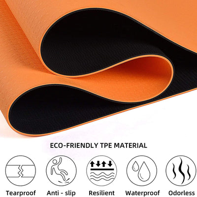 Premium Dual Colour Yoga Fitness Mat