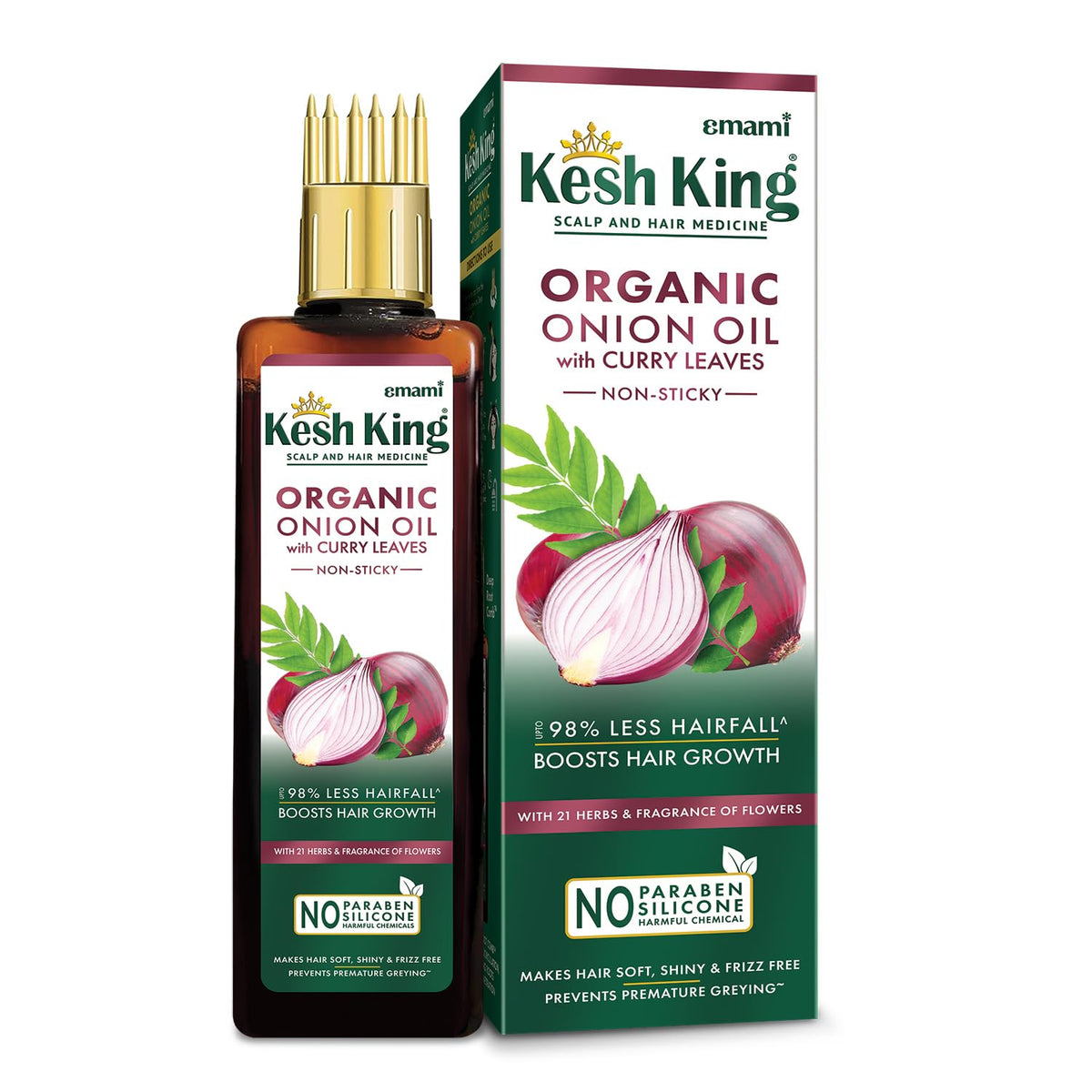 4x Kesh king Ayurvedic Onion Oil - Pack of 4 - (200ml each)