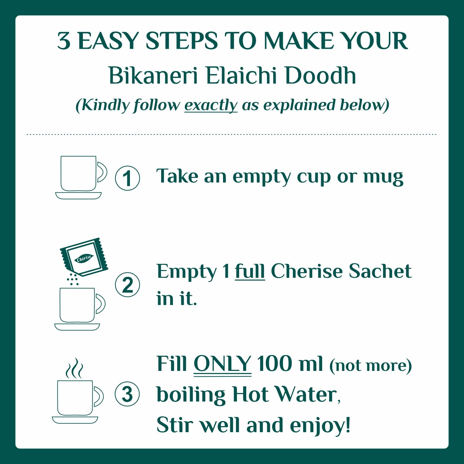Cherise Tapri Premium Bikaneri Elaichi Doodh, Instant Milk Premix (23 g x 7 Sachets)