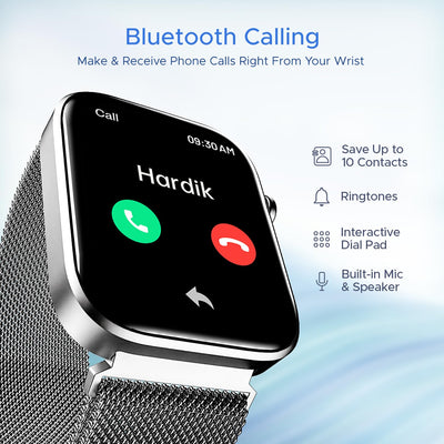 boAt Wave Call 2 Smart Watch with 1.83" HD Display, Advanced BT Calling, DIY Watch Face Studio, Coins, 700+Active Modes, Live Cricket Scores, HR&SPO2 and Sleep Monitoring(Silver Metal)