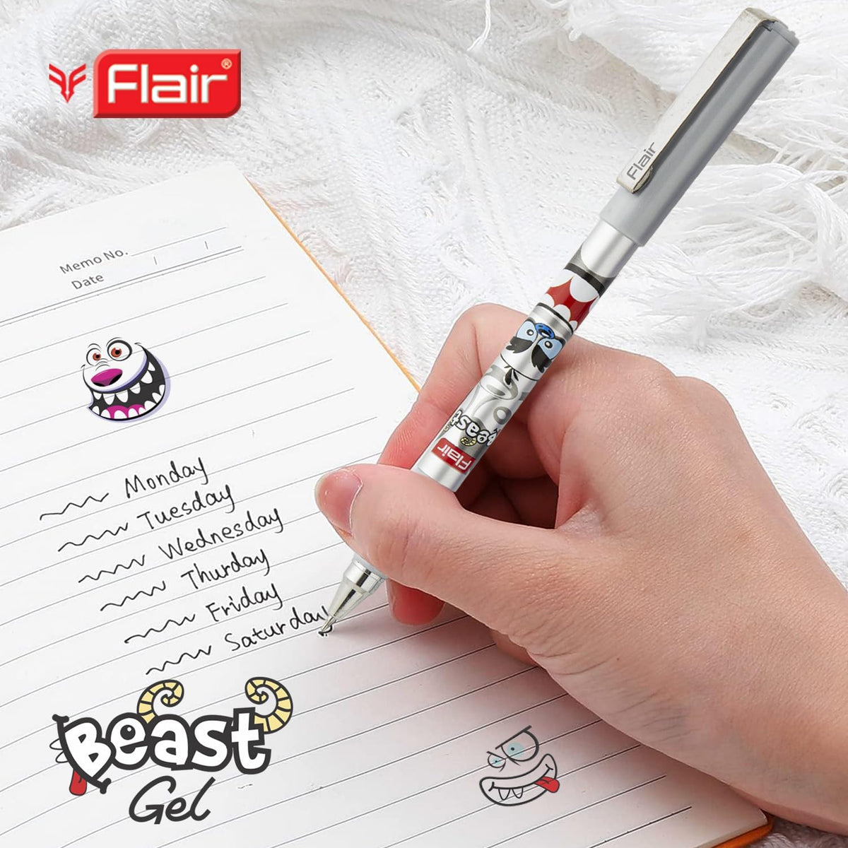 Flair Beast Gel Pen Box Pack, Black Ink