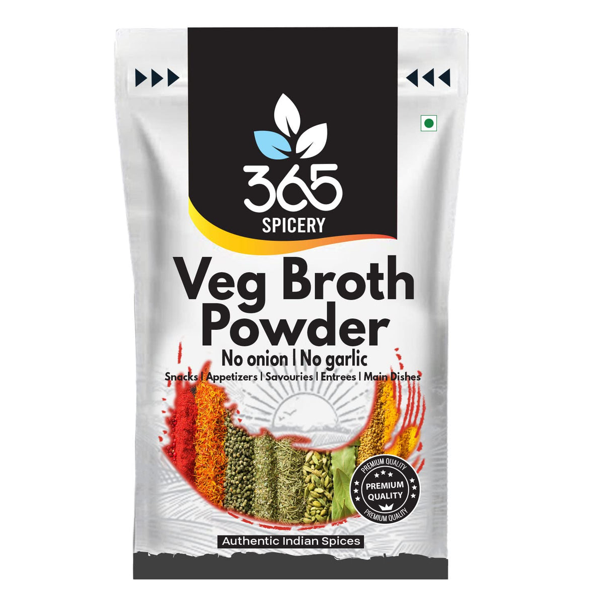 365 SPICERY JAIN Veg Broth Powder | Authentic Flavor for Soups and Broths - 200 gm