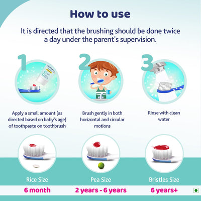 4x Chicco Toothpaste, Strawberry Flavour for 1Y to 6Y Baby, Fluoride-Free, Preservative-Free,Cavity Protection (50g each) - Pack of 4